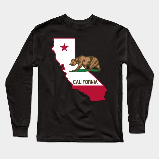 California State Flag Long Sleeve T-Shirt by skycloudpics